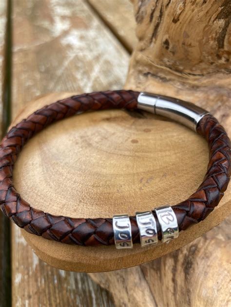 men's leather beaded bracelets